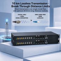 Émetteur-récepteur optique bidirectionnel 2 canaux 3G-SDI XLR audio 24 bits 10 km monomode pour fibre optique, montable en rack 1U, OEM