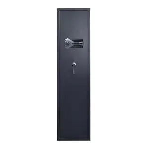 Fingerprint Password key unlock 5 guns high security Metal gun cabinet with Dual alarm system