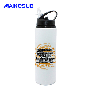 Bouteille d'<span class=keywords><strong>eau</strong></span> en aluminium par sublimation et transfert de chaleur, 500ml, fond de sport pour impression de logo, bonne qualité - Product Image 2