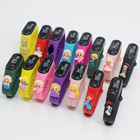 Montre électronique de sport de luxe pour élèves du collège, bracelet en silicone arc-en-ciel, écran tactile LED multicolore, montre pour enfants