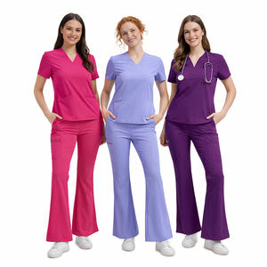 Nuevo pantalón acampanado Hospital médico Scrub tejido quirúrgico clásico Scrub uniformes <span class=keywords><strong>enfermera</strong></span> Scrub Dental <span class=keywords><strong>asistente</strong></span> Hospital uniforme - Product Image 2
