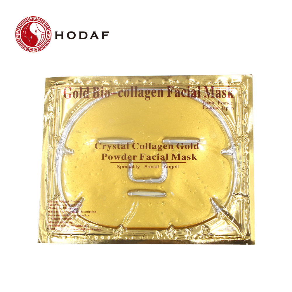 Oem/Odm Huid Whitening Crystal Gezichtsmasker Hydrogel Facemask Puur 24K Goud Schoonheid Collageen Gel Gezichtsmasker