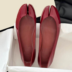 Sandalias Planas de Moda con Punta Cerrada de Charol para Mujer, Estilo Europeo Americano, Zapatos de Fiesta Tipo Pezuña de Vaca/oveja/Gelatina - Product Image 5