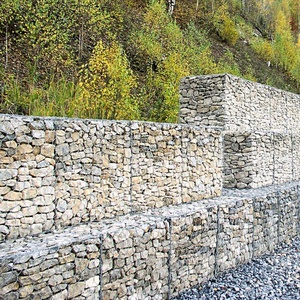 Gabbione in Rete Metallica Saldata Zincata, Cesto <span class=keywords><strong>Gabion</strong></span>, Muro di Contenimento in Gabioni per Paesaggistica e Decorazione del Giardino - Product Image 4