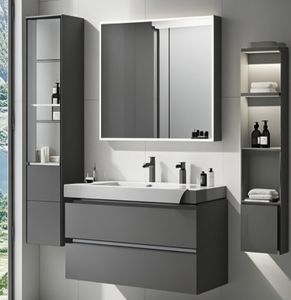 Mueble de Baño Moderno y Lujoso Personalizado para Hotel, con Espejo LED, Tocador de Madera Contrachapada - Product Image 3