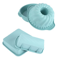6-teiliges Faltbares Silikon Antihaft-Backformen-Set Ofenfest Spülmaschinenfest Muffin-Kuchen-Toast-Formen Backblech für Pizza Cupcake-Gebäck