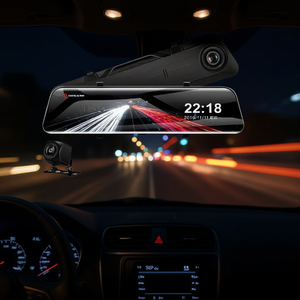 Caméra de tableau de bord Hasilicon Mirror Dash Cam 2K QHD, enregistreur double avant et arrière, système de surveillance de la sécurité automobile, noir - Product Image 2