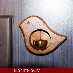 Sonnette en bois magnétique en forme d'oiseau Sonnette décorative en bois pour portes et fenêtres - Product Image 6