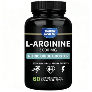 OEM/ODM 3000 mg L-Arginine 1000 mg Capsules pour adultes, améliorateur nutritionnel d'acides aminés, sport, 60 capsules, 2 capsules par jour - Product Image 1