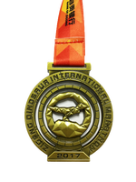 Médaille Coquillage Plaqué Or en Émail Souple, Fabrication OEM/ODM Directe Usine, Alliage de Zinc Moulé Sous Pression Personnalisé, Récompense Course Tropicale 5K
