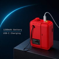 Radio FM Digital Transistor Mini Portabel dengan Layar, Senter, Baterai Isi Ulang 1500mAh, Suara Keras, Konstruksi Plastik untuk Luar Ruangan