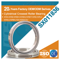 Roulement à rouleaux cylindriques croisés SX011836 XRC18022 UU P5, roulement pour articulation de robot, 180*225*22mm, pour tables rotatives de machines-outils