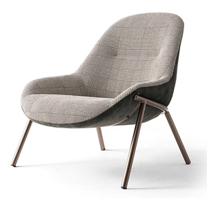 Luxury Modern Velvet Leather Accent <b>Chair</b> Iron Frame Powder Coated Legs Replaceable Cushion Customizable Color Living Room Hotel - Product Image 5