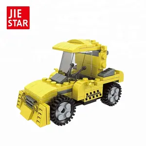 JIESTAR TOYS town series 136 pcs children diy small engineering excavator model moc construction building toy with figures