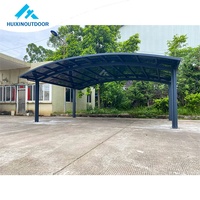Auvent de voiture polyvalent Polycarbonate Aluminium Alliage Acier Cadre Auvent de voiture Tente extérieure PC Voile pour garage Ombre Abri de voiture