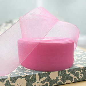 Pita <span class=keywords><strong>Organza</strong></span> tipis poliester Satin warna-warni lebar 3-75mm untuk pita rambut dan kemasan hadiah bahan poliester 100% - Product Image 2