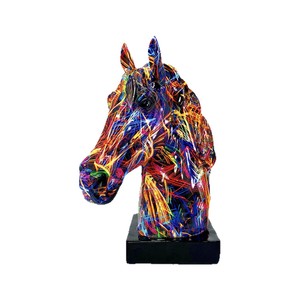 Ornement tête de cheval européen, décoration de bureau à domicile, artisanat créatif, idéal pour les cadeaux de pendaison de crémaillère - Product Image 5