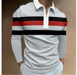 Custom New Design Promotional Polo Polyester Long Sleeves Unisex Men's T-shirts