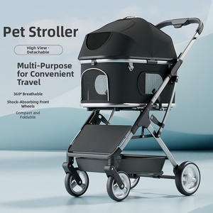 Carrito Plegable <span class=keywords><strong>para</strong></span> Mascotas, Ligero, de Aleación de Aluminio Oxford, Desmontable, <span class=keywords><strong>para</strong></span> <span class=keywords><strong>Perros</strong></span> y Gatos, Portátil, <span class=keywords><strong>para</strong></span> Viajes - Product Image 3
