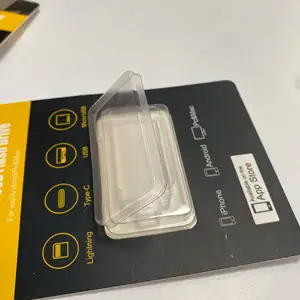 Benutzer definierte Form Kunststoff PVC Heiß siegel Blister Verpackung Großhandel USB-Flash-Laufwerk Falle Blister Verpackung