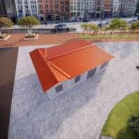 Maison modulaire préfabriquée en acier de 40 pieds pour grande famille, type conteneur, avec 2 chambres