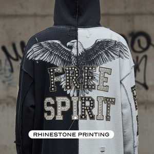 Áo hoodie nam chất liệu cotton Pháp 100% có thể tùy chỉnh, thêu hình dán đường phố, sản xuất tại Quảng Đông, xử lý acid wash - Product Image 3