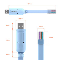 Câble de console USB Câble de débogage de console de périphérique USB vers RJ45 avec puce domestique 340 pour ordinateurs portables Windows, Mac, Linux