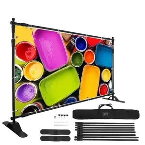 8ft photo aluminum Portable trade show equipment collapsible event exhibition booth tension backdrop stand fabric wall display