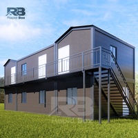 Maison mobile portable de luxe avec 2 ou 3 chambres à coucher Maison modulaire préfabriquée à 2 étages Hôtel portable Petite maison en conteneur