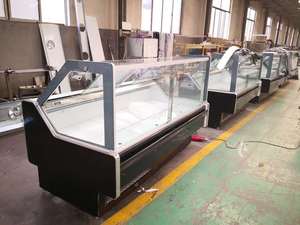 Siêu thị thương mại góc phải phẳng hàng đầu dịch vụ truy cập Deli tủ kính hiển thị thịt Tủ đông thiết bị làm lạnh - Product Image 2