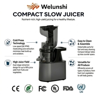 WLS-1116 Hot Sale Sapcentrifuge met druppelvrije dop, hoge sapopbrengst koudpers sapcentrifuge voor selderij & gember