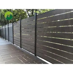 Dekoratif su geçirmez bahçe çit panoları balkon wpc kompozit çit panelleri