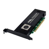 Kartu Ekspansi Penyimpanan SSD NVMe Empat Port PCIe X8x16 M.2 M Key ASM2824 Tersedia