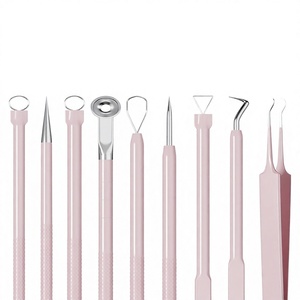 Extracteur de points noirs et de boutons professionnel en acier inoxydable, pince à épiler pour le traitement du visage - Product Image 4