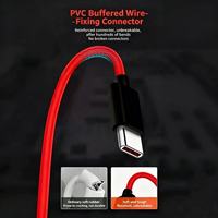 Kabel Pengisian Cepat Tipe C ke Tipe C, Konduktor Tembaga 4 Inti, Pelindung Anyaman, Selubung PVC, 5V 3A Data