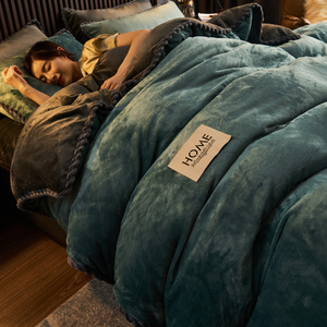 Sữa Lông Cừu Chất Béo Comforter Có Thể Giặt Duvet Bên Trong + Bìa 2 cái/bộ Nhà Mùa Đông Ấm Áp Dày Lanh Nhung 2 cái/bộ Làm Đầy Duvet Bộ - Product Image 4