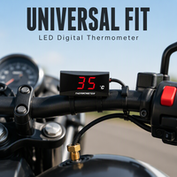 Nouveau Jauge de Température d'Eau Universelle en Plastique pour Moto, Affichage Numérique LED, Compteur pour Pièces de Rechange de Modification de Moto 12V