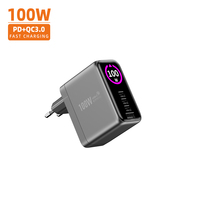 Chargeur Vina PD avec prise EU, quatre ports, charge rapide avec affichage intelligent, charge rapide GaN 100W, approuvé PPS, CE, rapide pour OnePlus
