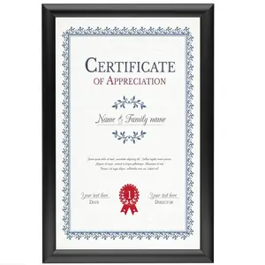 A3 Black Document Notice Frame Front Loading Snap Frame  Wall mounted A1/A2/A4/B1/B2