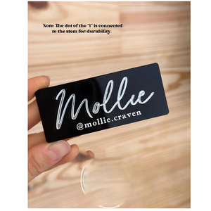 ป้ายอะคริลิคสีขาวป้ายชื่อป้ายชื่อป้ายชื่อป้ายชื่อคลิปป้ายชื่อป้ายชื่อธุรกิจป้ายอะคริลิคสีขาว<span class=keywords><strong>3D</strong></span> ออกแบบได้ตามต้องการ - Product Image 3