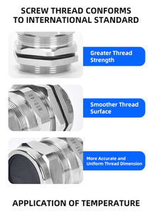 Prensaestopas de doble compresión IP66 25S M25 para Cable armourado en latón niquelado - Product Image 5