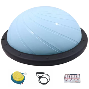 ลูกบอลโยคะทรงครึ่งวงกลม พร้อมเชือกดึง สำหรับพิลาทิสและการฝึกความสมดุล - Product Image 1