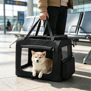 Soft Sided Dog <b>Carrier</b> Collapsible <b>Pet</b> Travel <b>Carrier</b> With Breathable Mesh Windows Storage Pockets Portable Dog Cat <b>Carrier</b> - Product Image 6