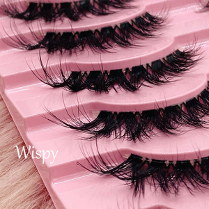 Paquete de 10 Pares de Pestañas Postizas 3D de Mink Sintético, Ultra Suaves, Naturales, Efecto Ojo de Gato, Pestañas Postizas, 10 Pares - Product Image 4