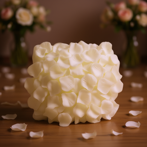 Pétales de rose ivoire, fleurs artificielles, 5000 pièces, pour fête de fiançailles, décoration romantique pour la maison, réutilisables, faites à la main - Product Image 2