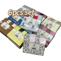 Parure de Lit King Size 6 Pièces en Microfibre 100% Haute Qualité de Chine, Draps et Taies d'Oreiller Effet Coton, Taille Queen, pour la Vente