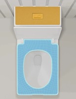 Suite moderne d'articles sanitaires de salle de bains en céramique carrée une pièce Wc commode toilette ensemble avec lavabos évier
