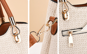 Bolso de Mano de Cuero PU de Alta Calidad para <span class=keywords><strong>Mujer</strong></span>, Gran Capacidad, con Cierre, Estilo Casual, Tipo Tote, con Correa para el Hombro - Product Image 3