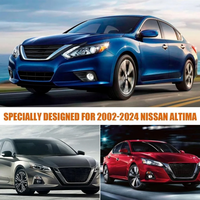 Housse de voiture pour Nissan Altima 2002-2025, argentée, toutes saisons, avec fermeture éclair, bande coupe-vent pour la protection contre la neige, la pluie, la poussière et la grêle