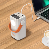 Produit chaud noir carré 50000mah capacité de charge rapide banque d'alimentation pour ordinateur portable avec lumière extérieure 100W banques d'alimentation centrale électrique